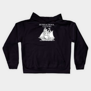 HomeSchooltattoo Ship upside down Kids Hoodie